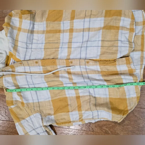 American Eagle Cozy Cabin Oversized Hoodie Plaid Flannel Long Sleeve Shirt. L - Picture 9 of 9